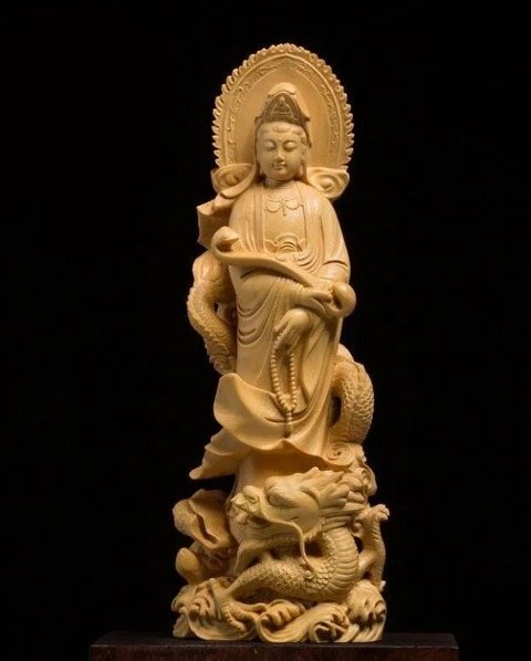 木彫り観音仏像
