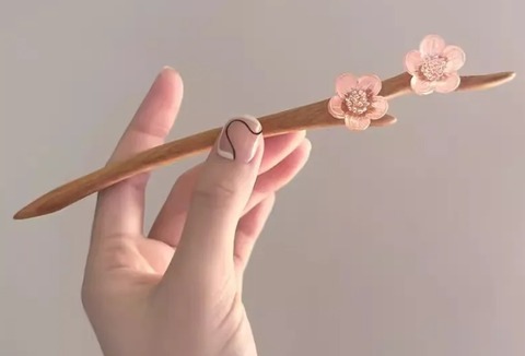 桃の木のかんざし