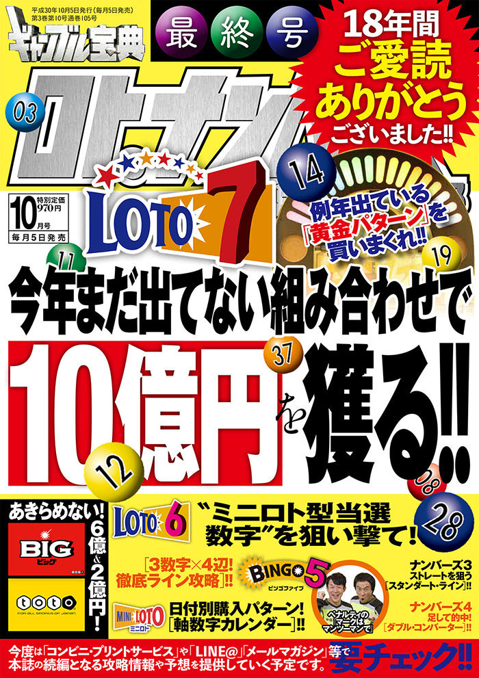 ロト ナンバーズ当選倶楽部 10月号 最終号 発売 ロト ナンバーズ当選倶楽部 ギャンブル帝王 ギャンブル宝典 宝くじ検証部 ロト ナンバーズ当選倶楽部 10月号 最終号 発売 ロト ナンバーズ当選倶楽部 ギャンブル帝王 ギャンブル宝典 宝くじ検証部