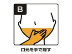クセB−口元を手で隠す