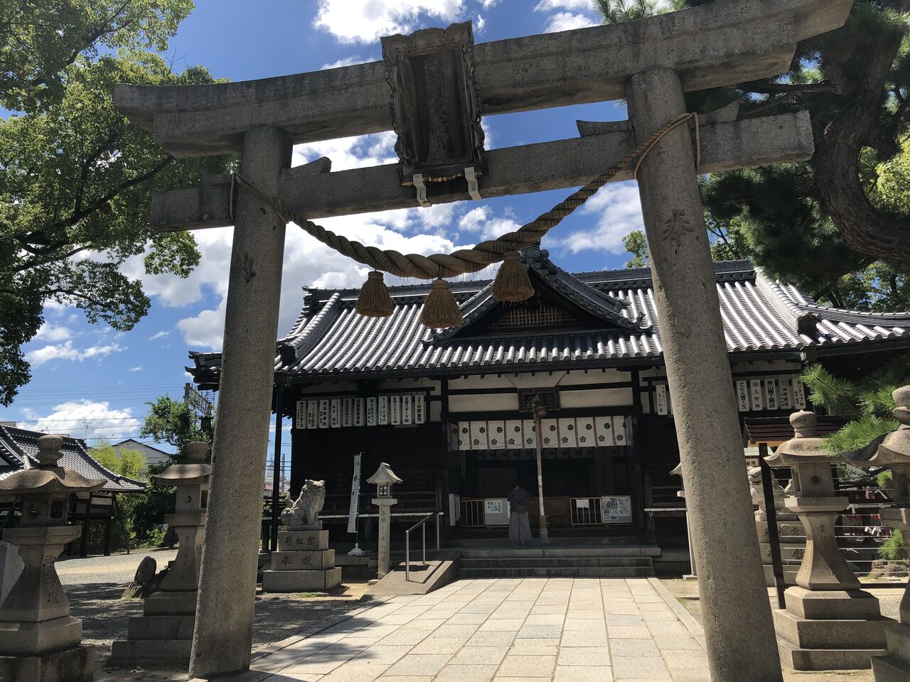 ３３２ 止止呂支比売命神社 大阪府大阪市 神社と寺と交通安全ステッカー