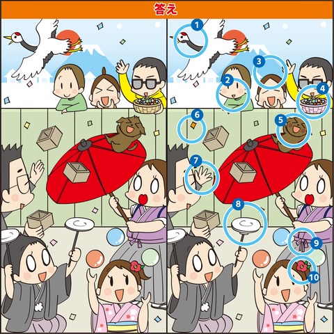 間違い探しの正解発表ですー!!