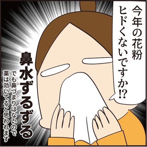 花粉症発症!マミィの症状とは