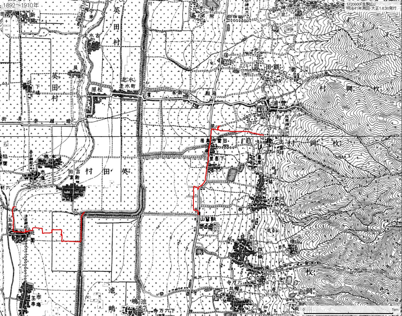 東大阪市、箱殿地区の枚岡_東高野街道（を少し）、三角点探訪
