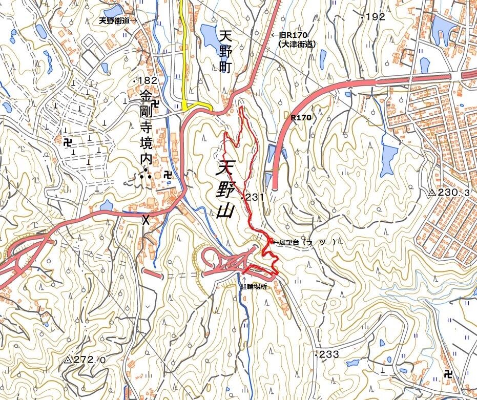 河内長野市、長野公園内の天野山_ラーツー : ryokutyaの山行備忘録