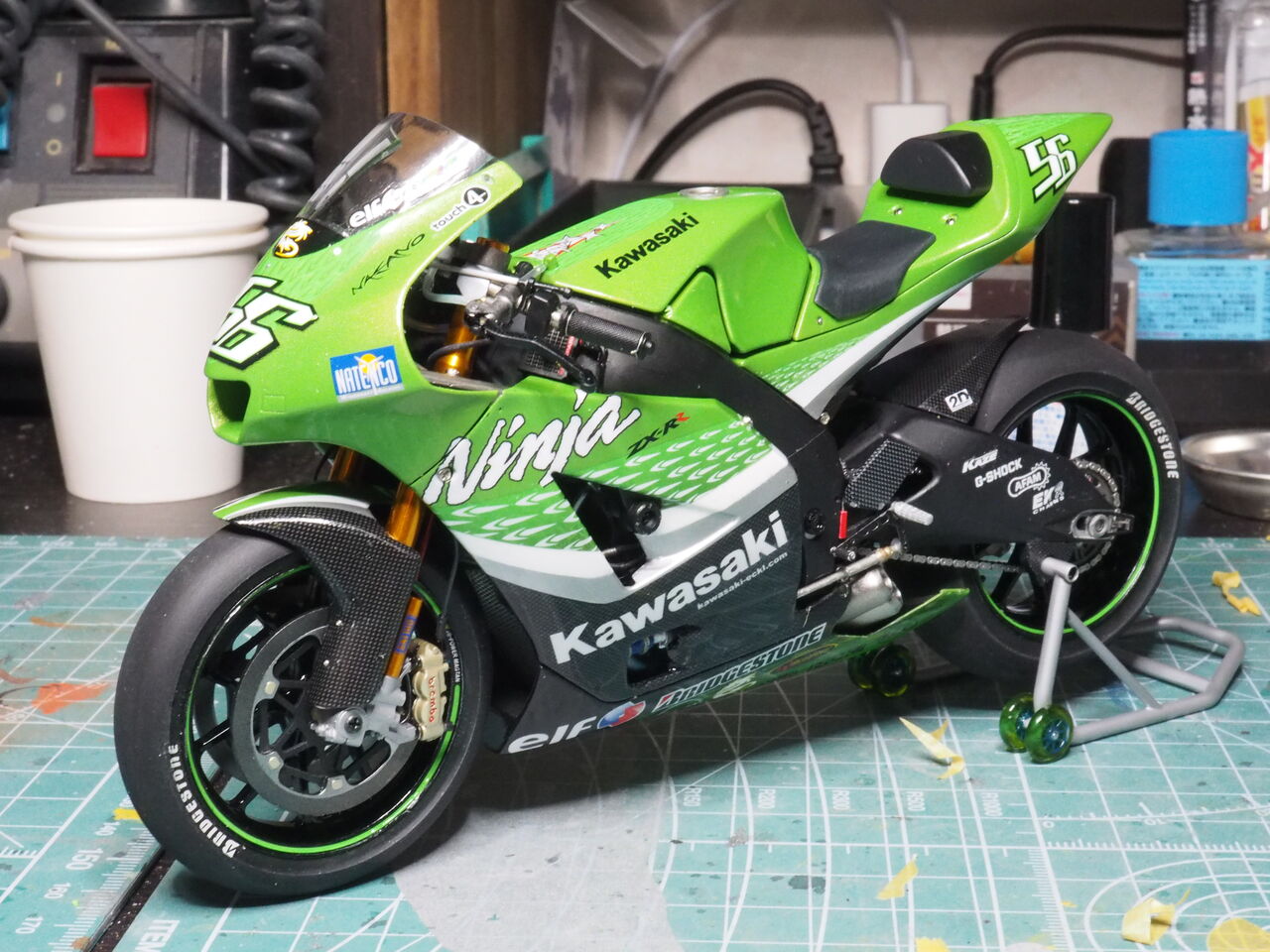 作る タミヤ KAWASAKI Ninja ZX-RR 1/12「その15 完成・・・と