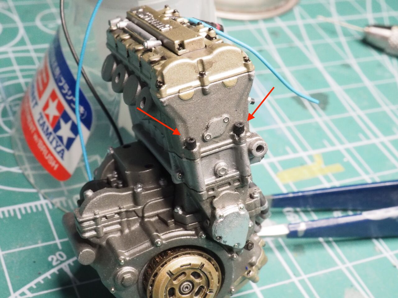 作る タミヤ KAWASAKI Ninja ZX-RR 1/12「その4 エンジン③と 作る タミヤ KAWASAKI Ninja ZX-RR 1/12「その4 エンジン③と