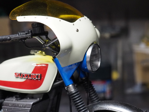 作る ハセガワ 本郷猛のバイク〜SUZUKI GT380 1/12「その10 完成