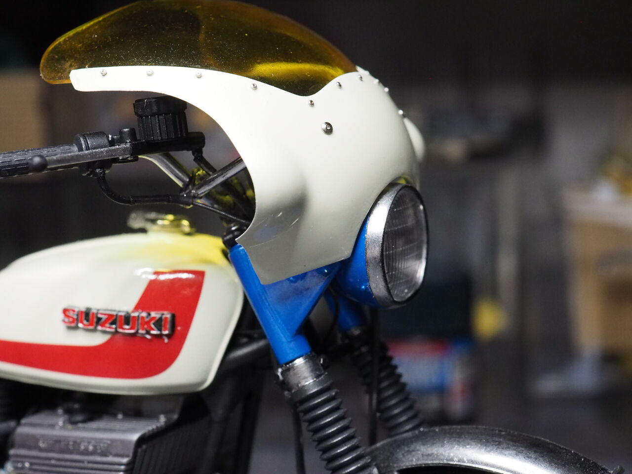 作る ハセガワ 本郷猛のバイク〜SUZUKI GT380 1/12「その10 完成