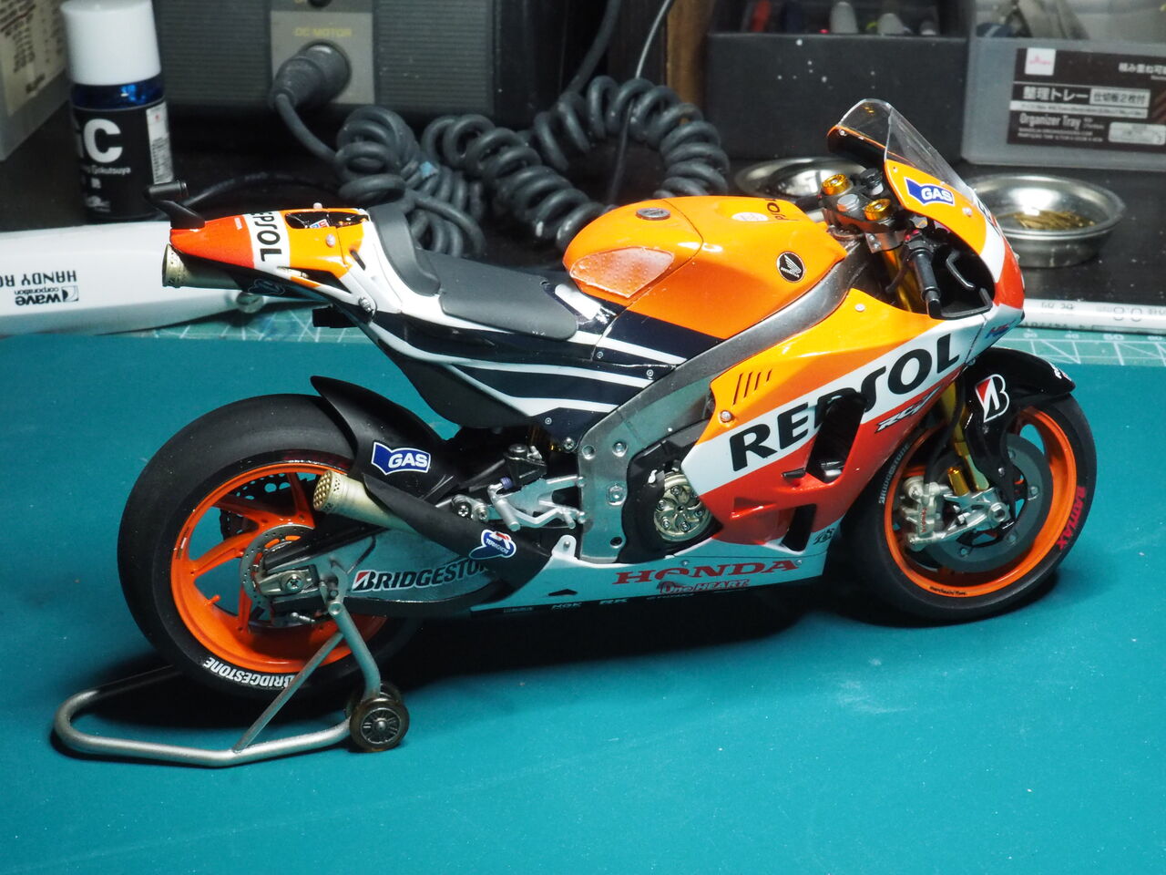 タミヤ1/14 単車 改修しました。 バイク模型を製作しています！ 49 |