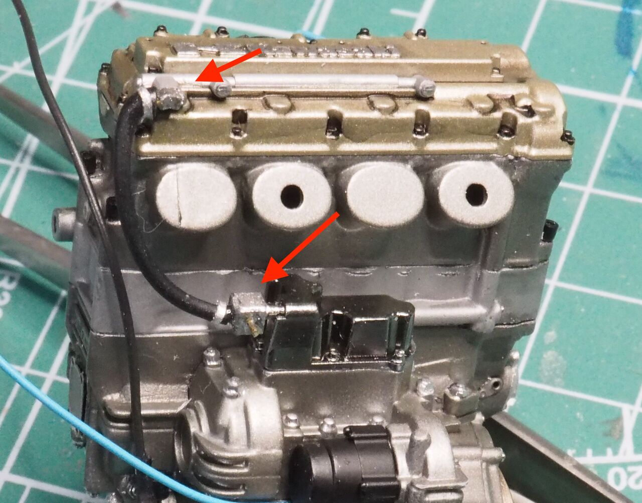 作る タミヤ KAWASAKI Ninja ZX-RR 1/12「その4 エンジン③と 作る タミヤ KAWASAKI Ninja ZX-RR 1/12「その4 エンジン③と