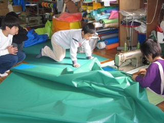 ミシン縫製見学