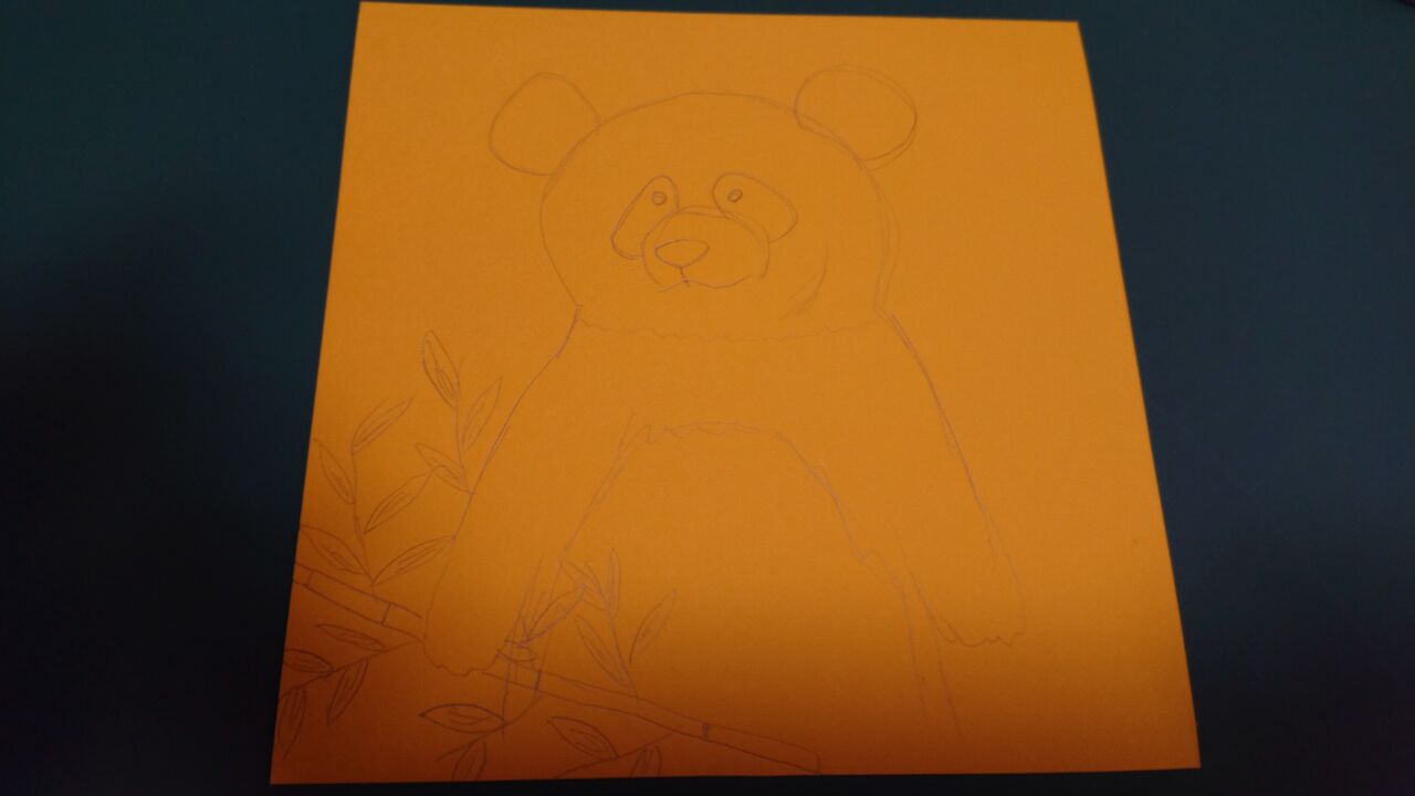 切り絵 クマに見えてパンダです ひいこの趣味blog