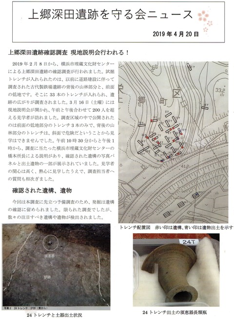 深田遺跡再調査部分報告1