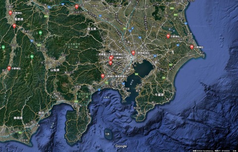 小野神社分布図 久良岐のよし