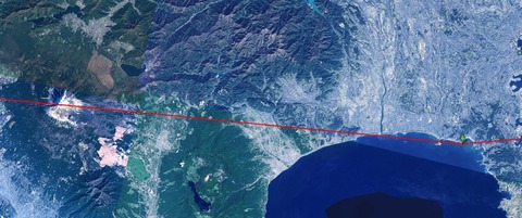 七里ヶ浜　ダイヤモンド富士