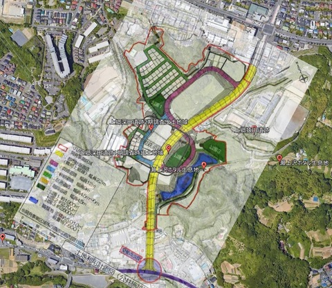 東急建設破壊範囲瀬上沢ホタルと上郷深田遺跡