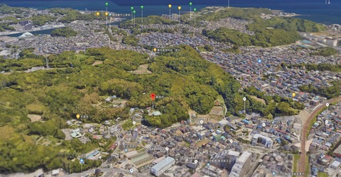 怒田城址周辺地形 久良岐のよし