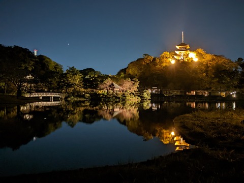 【休日雑記】横浜三渓園の紅葉、2022年は12月第１週末位迄が見頃かも？