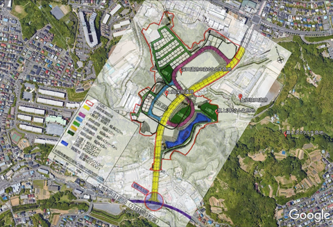 東急建設破壊範囲瀬上沢ホタルと上郷深田遺跡