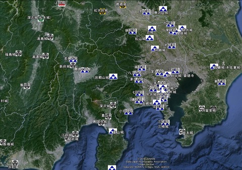 真田家勢力図　本能寺直後関東　久良岐のよし制作