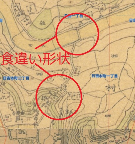 矢上城址周辺迅速測図①　久良岐のよし