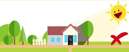 Solar lights inaptly placed