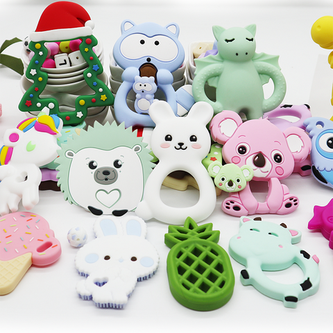 silicone teether ring raccoon silicone teether 1