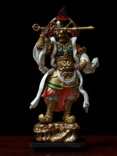 孔雀明王 置物 オブジェ 仏像 黄金 金色 神様 インテリア リビング 