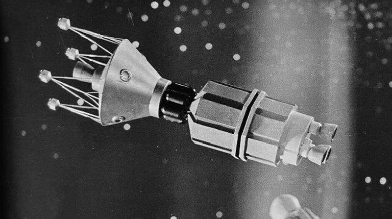 土星探検ロケット（「遊星から来た兄弟」より） Nasu Yoshihiko