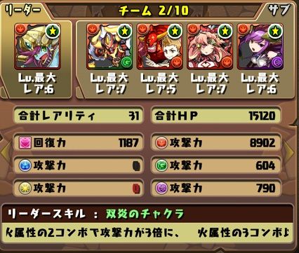 最近使っている私のpt紹介 パズドラのん 最近使っている私のpt紹介 パズドラのん