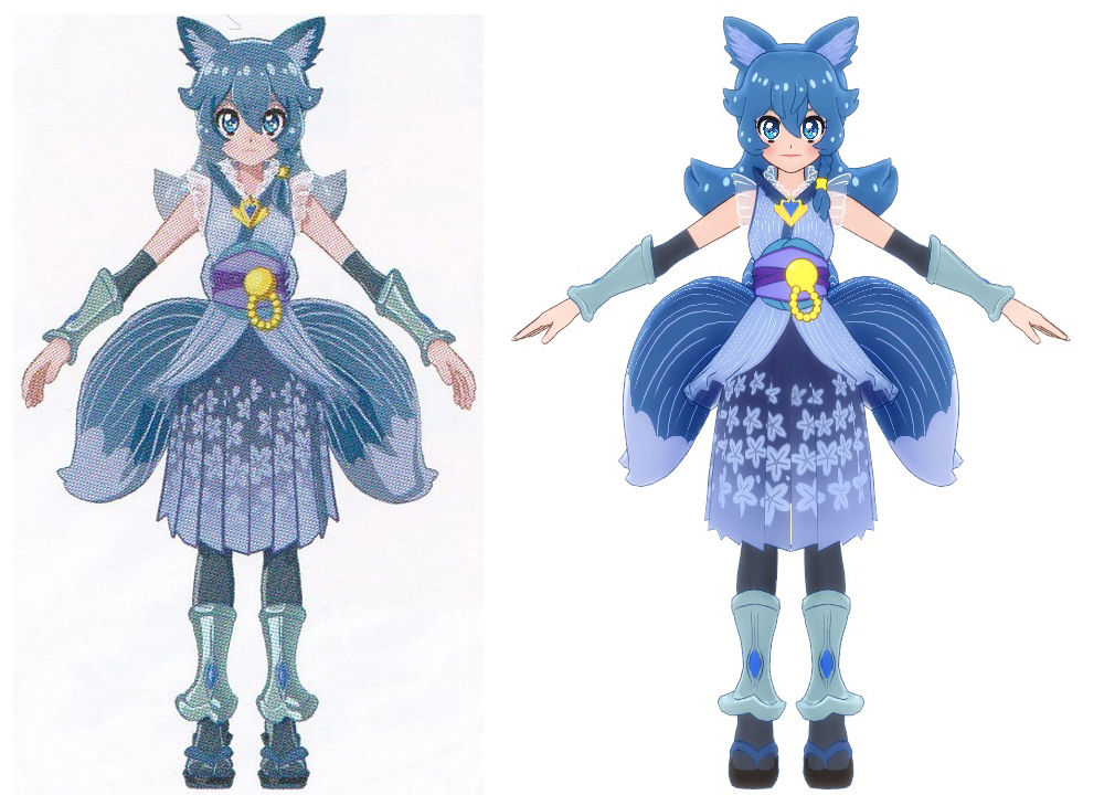 五月雨を公式モデルと比較してみた mmdプリキュア 五月雨を公式モデルと比較してみた mmdプリキュア