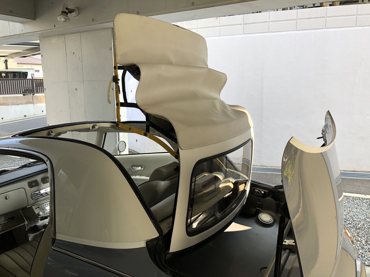 日産フィガロの屋根を開ける : Adam isn't here