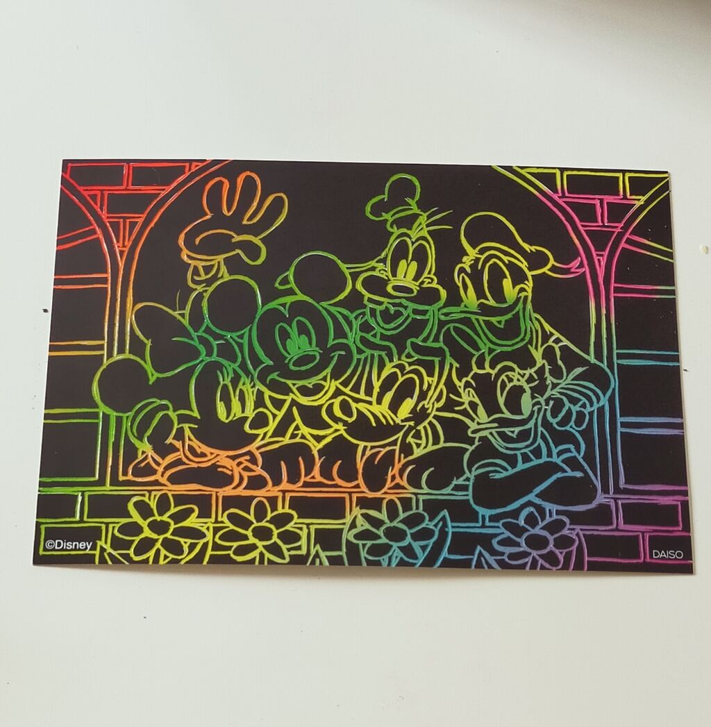ダイソー ディズニー ミッキー フレンズ のスクラッチアートを本気で削ってみた 100均のおすすめ商品をレビューします
