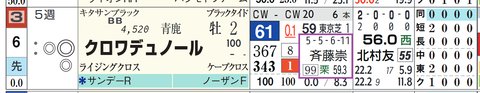 クロワデュノール(斉藤厩舎)