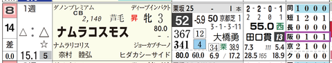 ナムラコスモス（「コース実績」）