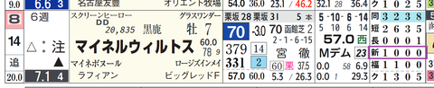 マイネルウィルトス(「コース実績」)