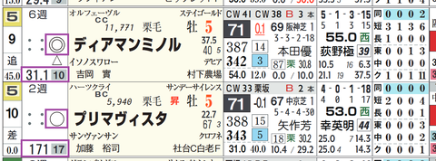 ５枠の２頭