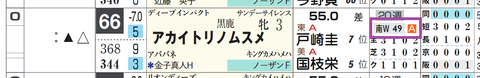 アカイトリノムスメ(「追切指数」)