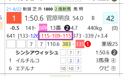 シンシアウィッシュ（レースラップ）