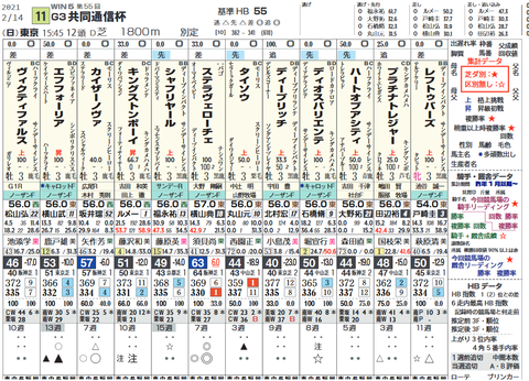 共同通信杯の想定版