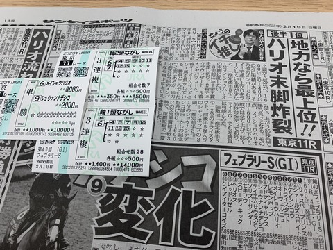 フェブラリーＳの馬券