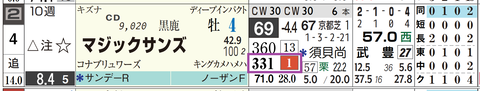 マジックサンズ（「推定後半３ハロン」１位）