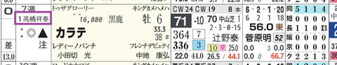 カラテ(転厩初戦)