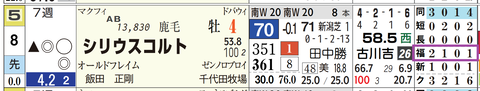 シリウスコルト（「コース実績」）