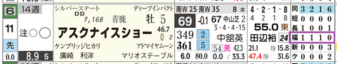 アスクナイスショー（「コース実績」）