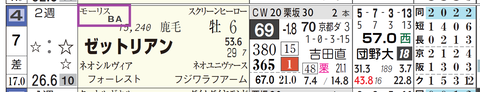 ゼットリアン（モーリス産駒）
