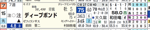 ディープボンド（「コース実績」）