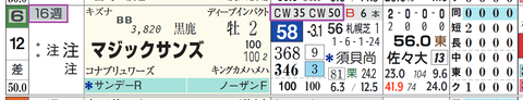 マジックサンズ（「追切指数」）