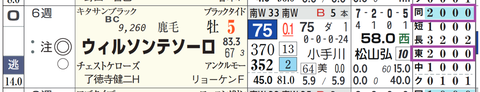 ウィルソンテソーロ（「距離実績」「コース実績」）